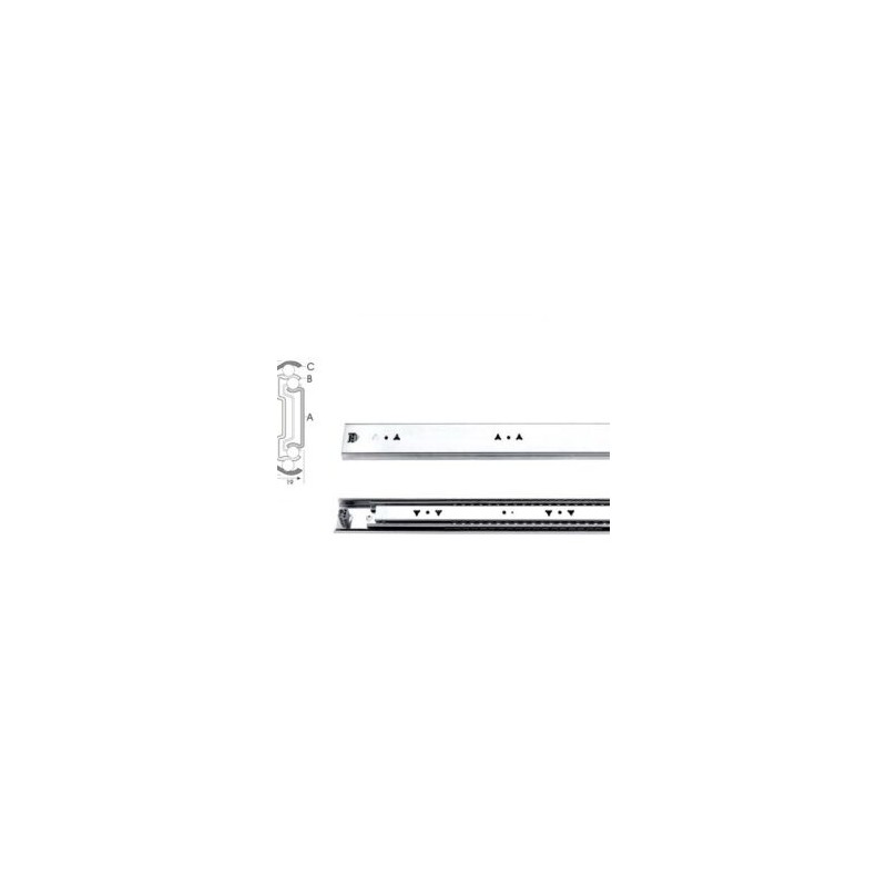 067-0045 Corredera de Extensión Trabajo Pesado 100 kgs Largo 500mm