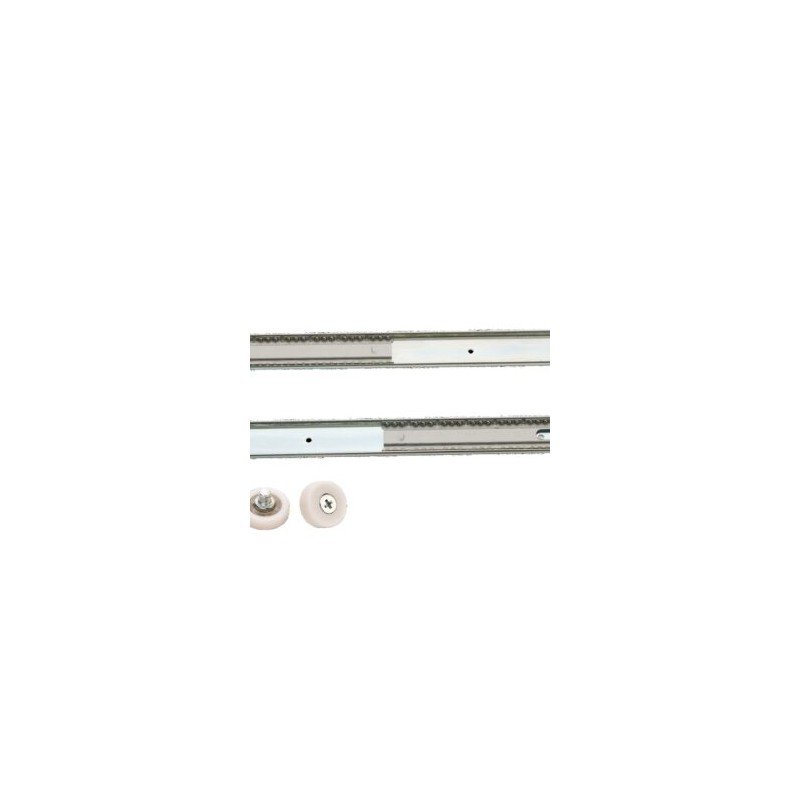 067-7955     Corredera Puerta Oculta Lateral 4680 2 Bisagras y 2 Baleros 450 mm