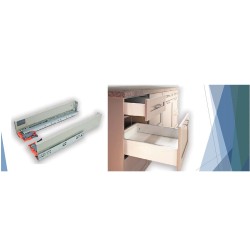 058-4889 Corredera de Extensión SLIM Cierre Suave Altura 8.6cms Largo 50 cms