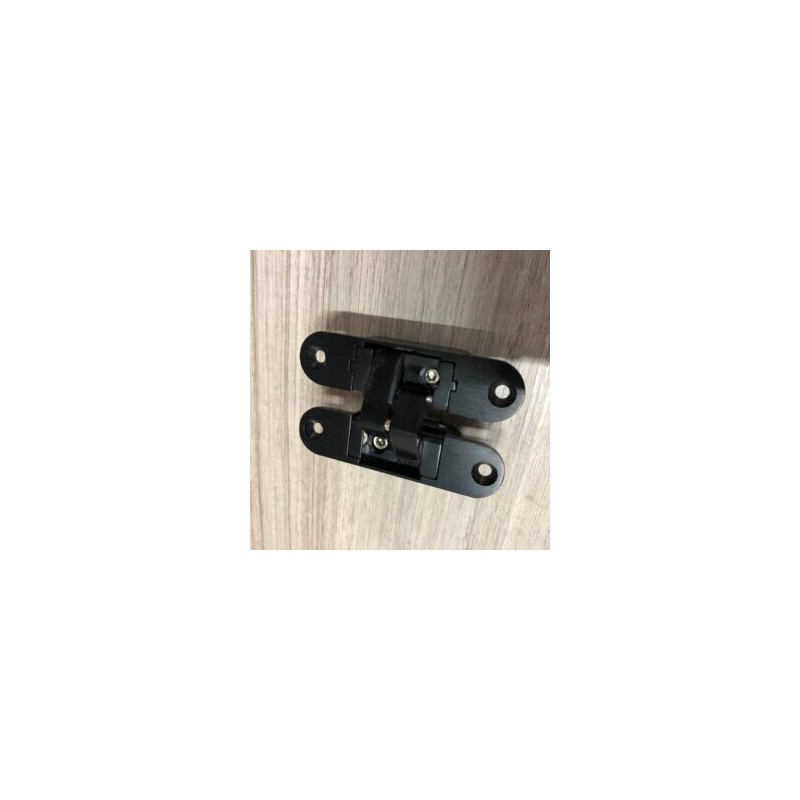 802-0063 Bisagra Oculta  Zamac acabado negro.