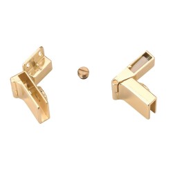 079-0158 Bisagra para Puerta de Cristal Latón Brillante
