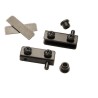 079-0006 Bisagra para Vidrio Negro tornillos de metal