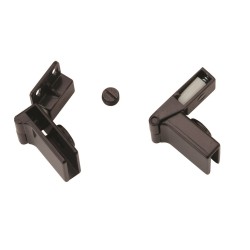079-0157 Bisagra para Puerta de Cristal Negra