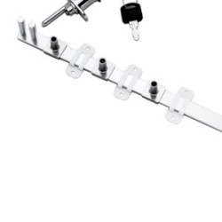 079-0434        Sistema Cerradura Frontal Múltiple para 3 Cajones de Altura Variable Cromo 50cms
