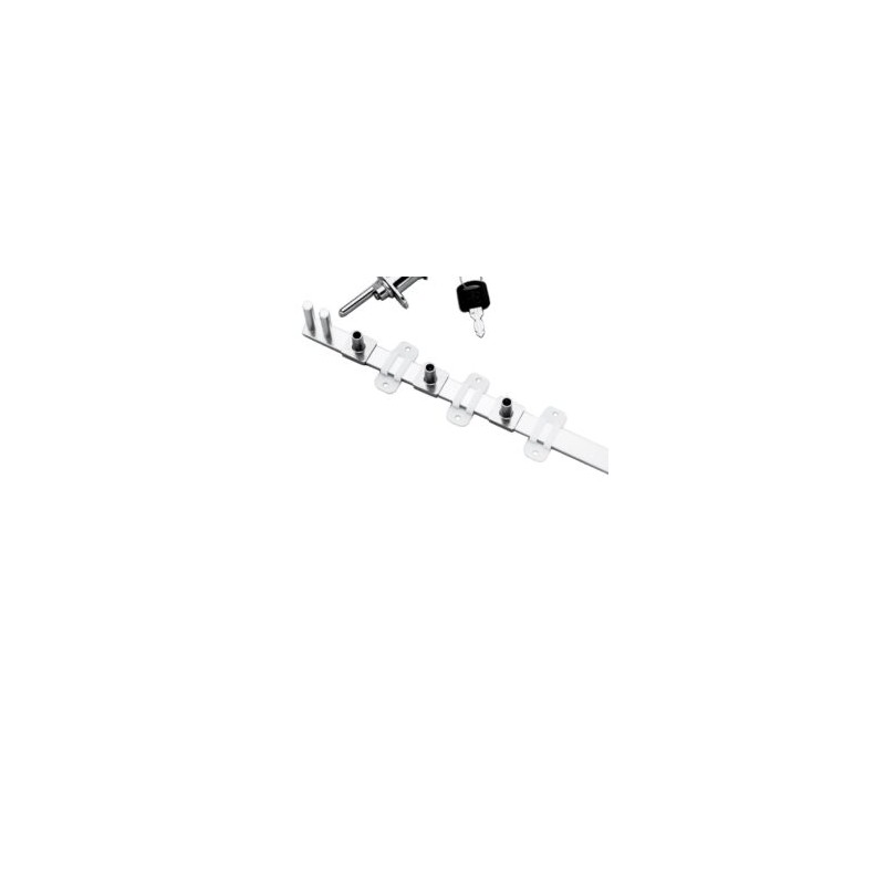 079-0034        Sistema Cerradura Frontal Múltiple para 3 Cajones de Altura Variable Cromo 120cms