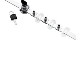 079-1037         Sistema Cerradura Lateral Lateral Múltiple para 3 Cajones de Altura Variable Negro 50cms