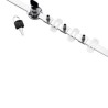 079-1036         Sistema Cerradura Lateral Lateral Múltiple para 3 Cajones de Altura Variable Niquel 50cms