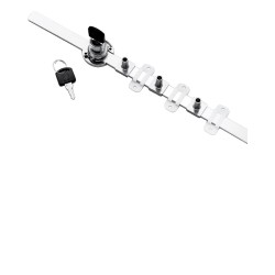 079-1036         Sistema Cerradura Lateral Lateral Múltiple para 3 Cajones de Altura Variable Niquel 50cms