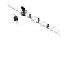 079-1036         Sistema Cerradura Lateral Lateral Múltiple para 3 Cajones de Altura Variable Niquel 50cms