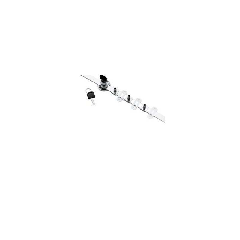 079-0036        Sistema Cerradura Lateral Múltiple para 3 Cajones de Altura Variable Niquel 120cms